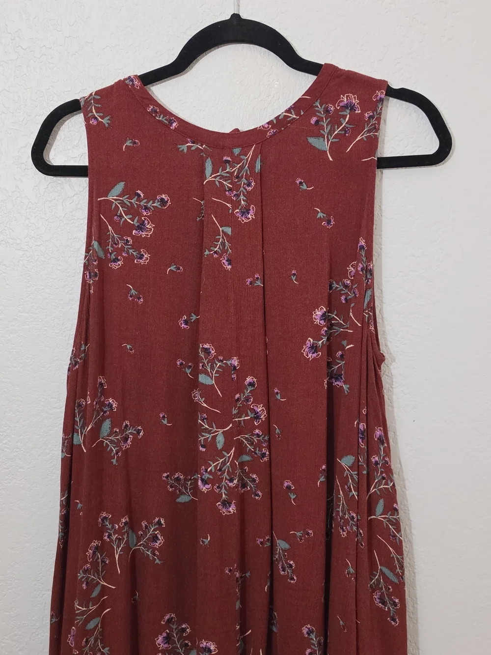 Free People Tree Swing Tank Top Crimson Sleeveless Keyhole Womens Medium - Picture 9 of 10